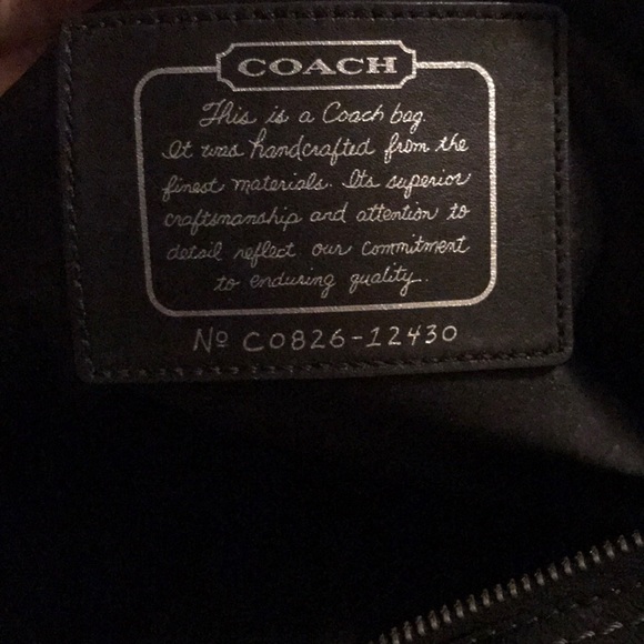 Black/grey signature coach shoulder bag - Picture 6 of 8